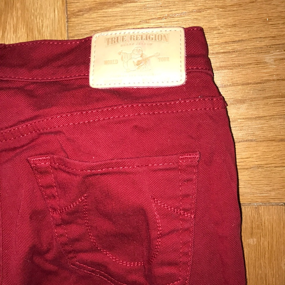 Red true religion denim jeans
